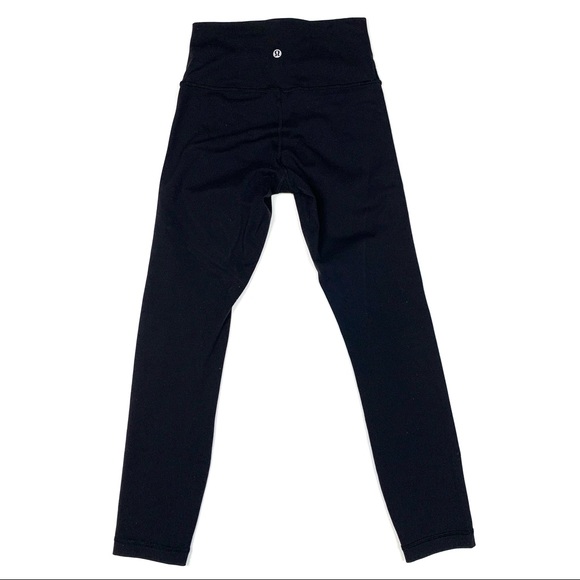 Lululemon Sz 4 Wunder Under Legging High Rise Pant Tight 7/8 Black 25” Inseam - Picture 5 of 7
